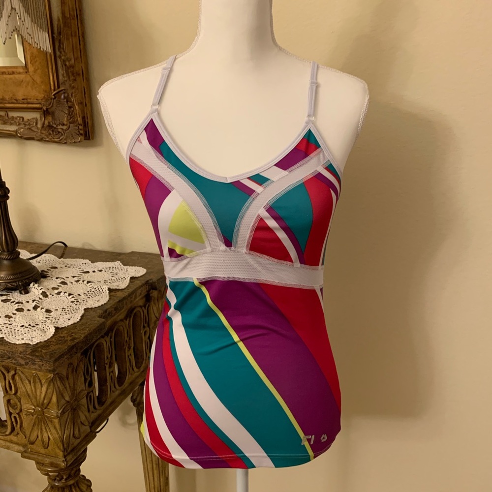 FILA multi colored, racerback tank, Size XS